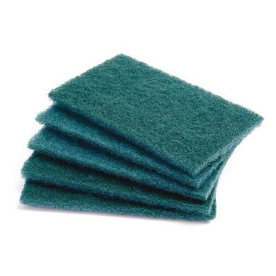 China Durable Resistant Abrasive Nylon Sheets Pad Durable Cleaning Kitchen Sponge Cleaning Scourer Green Pad For Washing Dish for sale