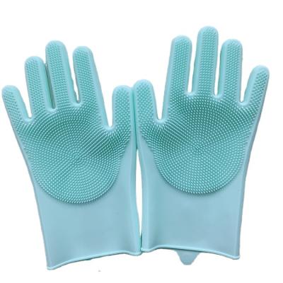 China Durable Silicone Kitchen Dishwashing Gloves Heat Insulation Anti Stick Non Oil Cleaning Gloves for sale