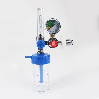 China Medical Assist Device Female Thread CGA540 200bar High Pressure Oxygen Regulator With Humidifier for sale