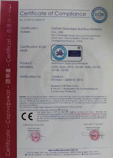 CE - Foshan Grandsea Building Material Co., Ltd.