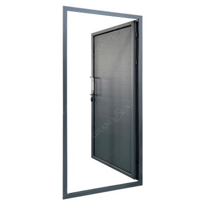 China Modern Wood Cladding Shower Interior Exterior Swing Smooth Finish Aluminum Door For Toilet for sale