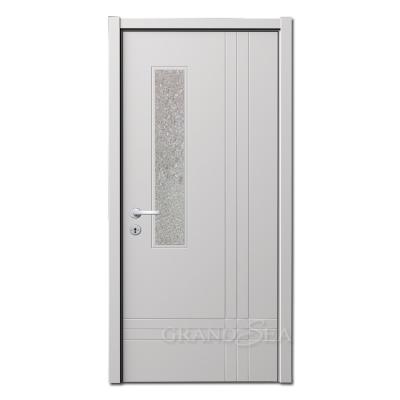 China Germany Laser Stoving Scandinavian White Wooden Varnish Design Solid Wood Door For Bedroom for sale