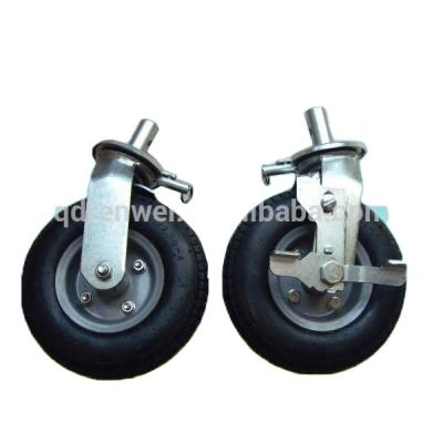 China 8 Inch 12 Inch 10inch Rigid Swivel Rubber Caster Rubber Caster With Brake for sale