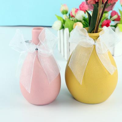 China Beautiful design handmade bottle neck bow wine bottle decoration organza ribbon bow for sale