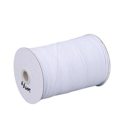 China Factory elastic 8mm, 10mm white black color woven elastic band rubber elastic band for garment pants for sale