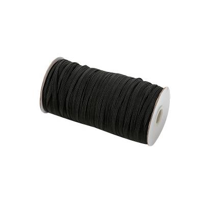 China High 6mm Black Elastic Rubber Bands / White Woven Flat Elastic Band Of Hot Elastic Rope for sale