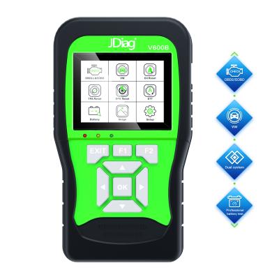 China Many Cars JDiag V600B VAG SCANNER Full System Diagnosis + 12V Battery Tester + Professional OBD2 Scanner 3 in 1 Auto Diagnostic Tool for sale