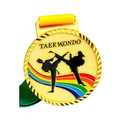 China High Quality Custom Zinc Alloy Metal Souvenir 3D Judo Metal Medal Sports Events Factory Sports Taekwondo for sale