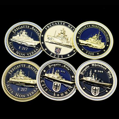 China New Europe Copper Metal Plated Brass White Logo Design Round Gold Silver Coins Custom EChallenge Coinngraving for sale