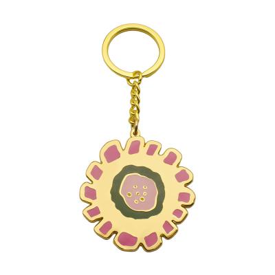 China Custom Personalized Zinc Alloy Metal Pineapple Dogbone Dogbone Key Chain Keyring Pendant Manufacturers Round Soft Hard Enamel Keychains for sale