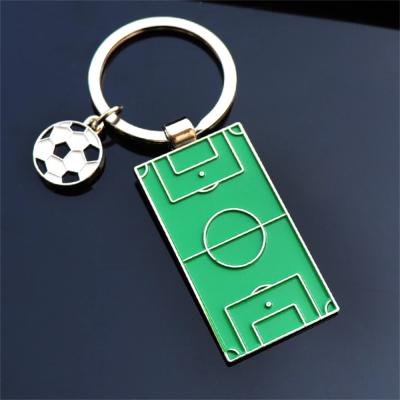 China Customizable Innovative Professional Europe Football Club Alloy Metal Keyring Pendant Souvenir Key Chain for sale