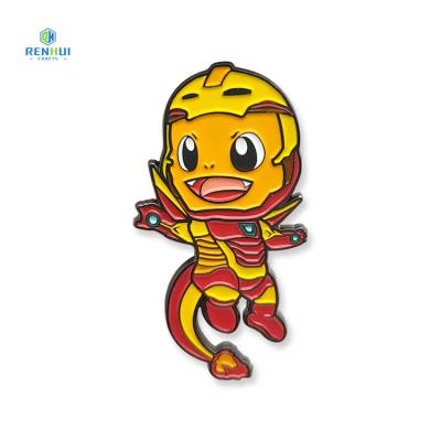 China Japan manufacture customized cute silkscreen metal kawaii hard enamel pin for sale