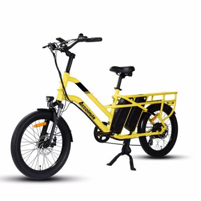 China OEM 250/500w 7 speed double battery food cargo bike ebike delivery electric 2022 aluminum alloy e-bike for sale