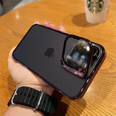 China Shockproof For iPhone14promax Luxury Transparent Clamshell Lens Film 14pro Case Apple 13pro Case 14 men13 Inclusive Case for sale