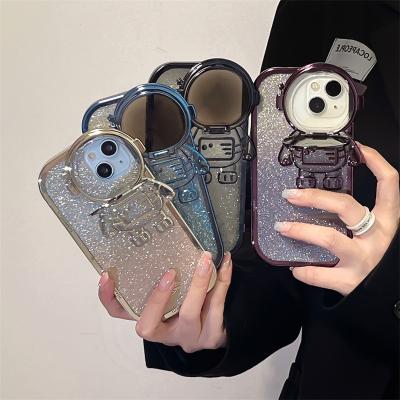 China Shockproof For Glitter Powder Astronaut iPhone14promax Fashion Transparent Phone Case Apple 13 All-package Lens 12 Shockproof Cartoon 11 14 for sale