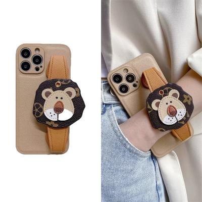 China Cartoon Lion iPhone14promax Phone Case 13pro Cute 12 Bracelet Rope Shockproof Small 11 xs Net Celebrity Female Long XR Anti-fall for sale