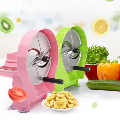 China Amazon Business 0.3-8cm Sustainable Hot Thin Thick Vegetable Slicer Machine For Fruit Slices And Home Users With Rotating Handle for sale