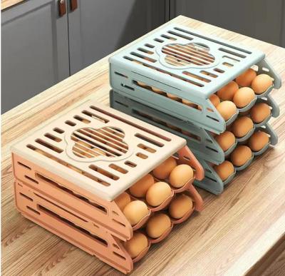 China Plastic Modern Type Egg Storage Boxes Drawer Storage Boxes Pet Chicken Grid Viable Egg Storage Box and Egg Bins Plastic for sale