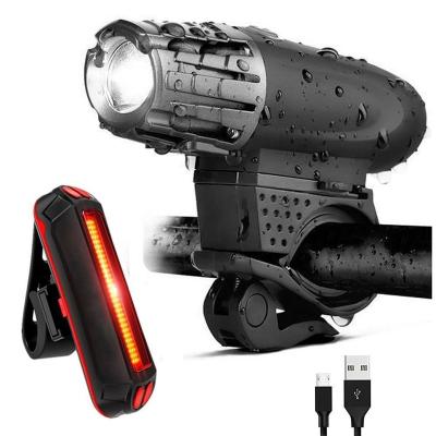 China Bike Front Headlight and Amazone Hot Selling Rechargeable Bike Accessories LED Rear Road Hot Selling USB Bike Bicycle Mount Safety Flashlight Amazon Cycling Light Electric Light for sale