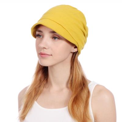 China Beanie Cap With Visor Woolen Loose Beret Slouchy Simple COMMON Hats Loose Beanie Winter Hat Women Loose Hat for sale