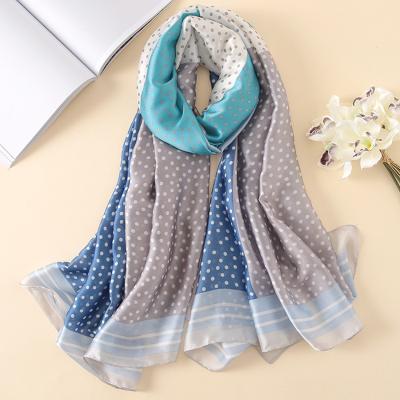 China Chinese Silk Long Scarf Fashion Custom Printed Silk Scarves Ladies Shawls NS018 for sale