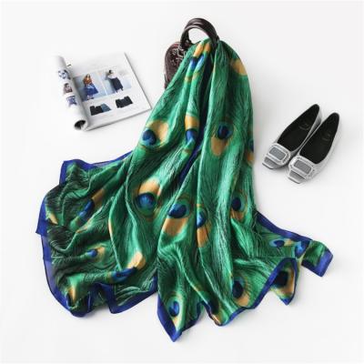 China 2021 New Cotton Silk Scarf Trending Custom Brand Design Digital Printing Famous Brand Logo Silk Scarf for sale