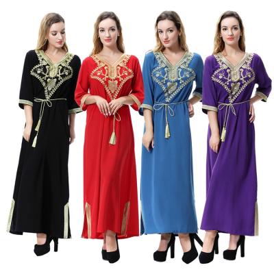 China Fashionable Muslim Islamic Clothing Women Dress Plus-size Long Sleeve Islamic Clothing Abaya for sale