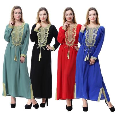 China Muslim Woman Abaya Islamic Fashion Lace Women Abaya Kaftan Dress for sale