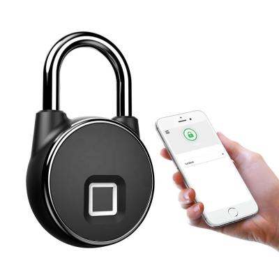 China USB Charge: New 180mAh App Control Built-in Control BT Fingerprint Padlock Electronic Fingerprint Protection Lock Padlock for sale