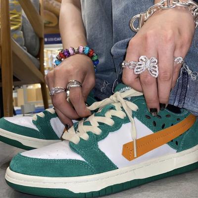 China Fashion Trend Brand Custom Sneakers High Quality Genuine Leather Dunk High Tops Mens Basketball Skate Board Shoes Customized Tops for sale