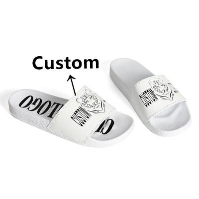 China Wholesale PVC Beach Ladies Damping Slippers New Custom Logo Printing Women Slippers Slide Sandal Designer Fashion Slippers for sale