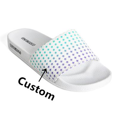 China Damping Wholesale Custom Large Size Women's Slippers Logo Slides Slippers Designer House Slippers Factory Price Ladies Slippers for sale