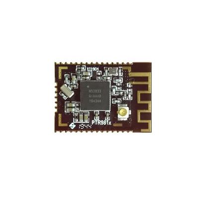 China IOT/mesh/Smart home/beacon bluetooth 5.2 module IPX antenna nRF52833 module PTR9813+ long rang ble module for sale