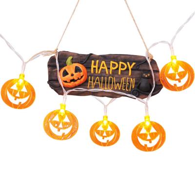 China Halloween Decor Hot Sale Halloween Ghost Outdoor Decorations Led Pumpkin String Light Halloween Decor For Party for sale