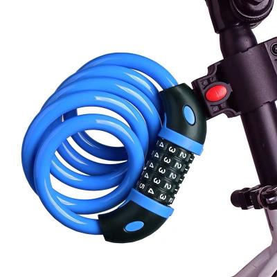 China Professional Lock Manufacturing Smart Cable Number Bike Lock For Bicycle for sale