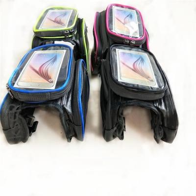 China Easy To Carry And Store Items Bike Bag Mountain Bike Front Beam Mobile Phone Bag Touch Screen Kit Accessories for sale