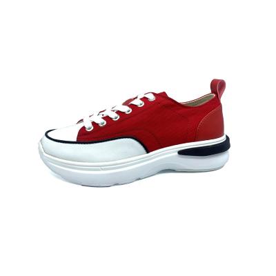 China Wholesale Fashion Trend Stylish Women's Casual Canvas Shoes Red Platform Lightweight Canvas Shoes for sale