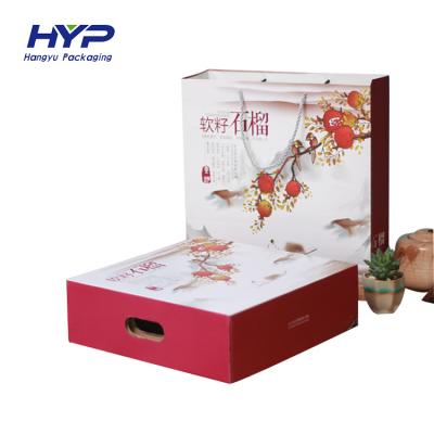 China Recyclable Custom Colored Vegetable Tomato Apple Corrugated Fruit Cardboard Box Fruit Packaging for sale