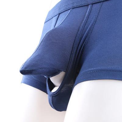 中国 New L~5XL Customized Men Boxer Solid Color Separate Pouch Shorts Breathable Sexy Men Underwear For Wholesale 販売のため