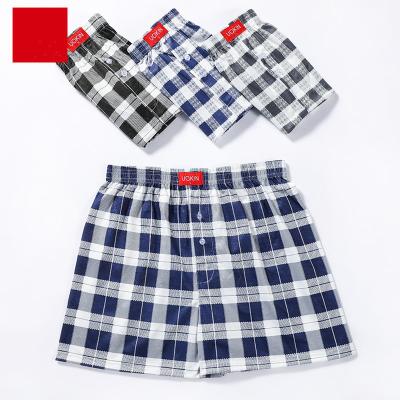 China Men Classic Big Size Basic Boxer Shorts Printing Polyester Summer Knit Woven Men Boxers for sale