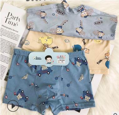 中国 2~15 Years Boys Cartoon Underwear Boxer Cotton Underpants Children's Panties Soft Shorts Teens Kids Cotton Briefs 販売のため