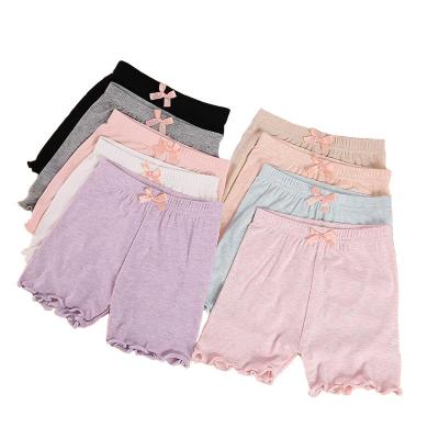 China Summer New Toddler Girls Underwear Candy Color Ruffle Cute Leggings for Girls Soft Safety Shorts Seamless Underwear for sale