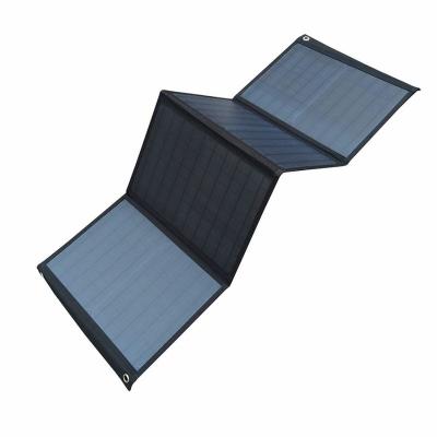 China Portable Waterproof Solar Panels Power Bank Folding 40w Monocrystalline Solar Panels Bag For Laptop Notebook for sale