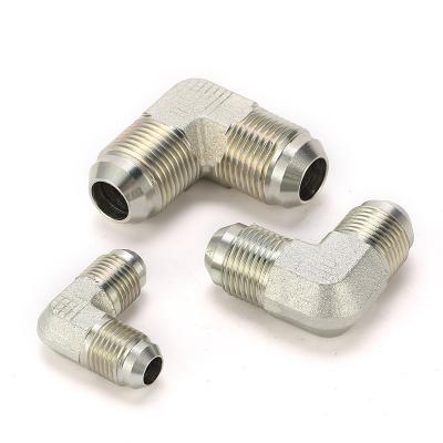 China 45# Carbon Steel 90DEG ELBOW JIC 74DEG MALE HYDRAULIC CONE SEAT NIPPLE ELBOW FITTING for sale