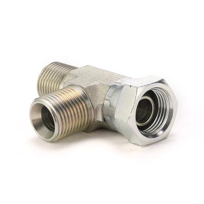 China For HYDRAULIC BSP Fluid Block & Connection THREAD 3 WAY PIPE FIT RUN TEE FITTING for sale