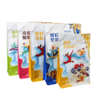 China Custom Logo Stand Up Pouch Resealable Food Packaging Nut Moisture Proof Foil Bag Mylar Bags Zip Lock Plastic Bag With Window for sale