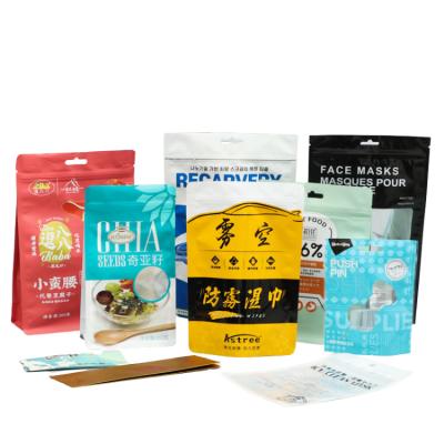 China Front Stand Up Pouch Small High Quality Moisture Proof Ziplock Clear Plastic Bags With Own Logo for sale