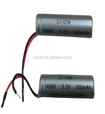 China 14500 3.2v lifepo4 battery AA 14500 solar light li ion battery with PCM 14500 lipo battery for sale