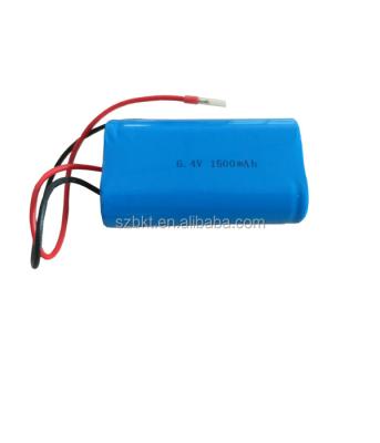 China Solar battery 18650 6.4v lifepo4 1.4ah 6v rechargeable battery pack for led light for sale