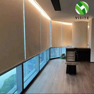 China Promotional Hot Selling Polyester Manual And Sunscreen Blackout Roller Shade High Quality Manual Roller Shades for sale